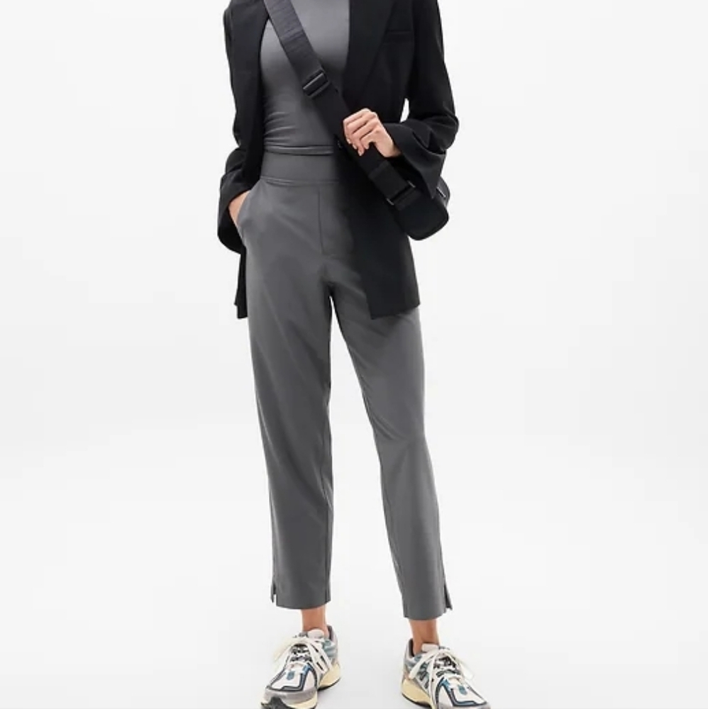 Athleta Brooklyn Mid Rise Ankle Pant Grey Size10